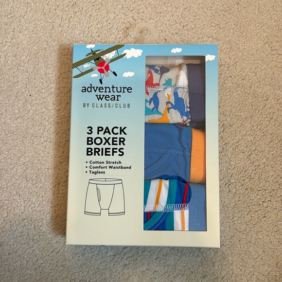 Adventure by class club, 3  pack, boxer briefs boy 4T-5 - Picture 1 of 3